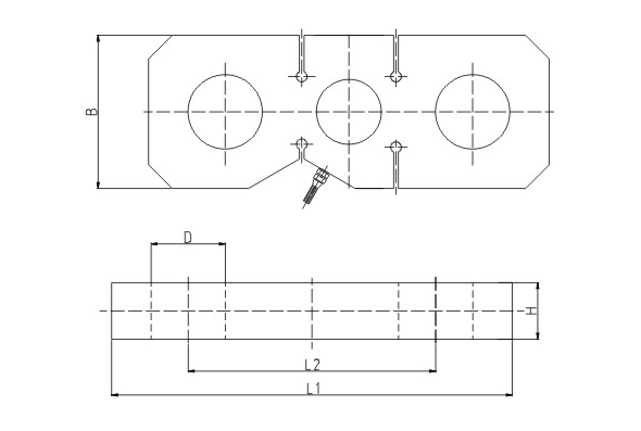 柯力BHS5-10t称重传感器产品尺寸示意图